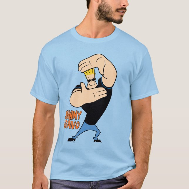 Camiseta Johnny Bravo Picture Frame Pose (Frente)