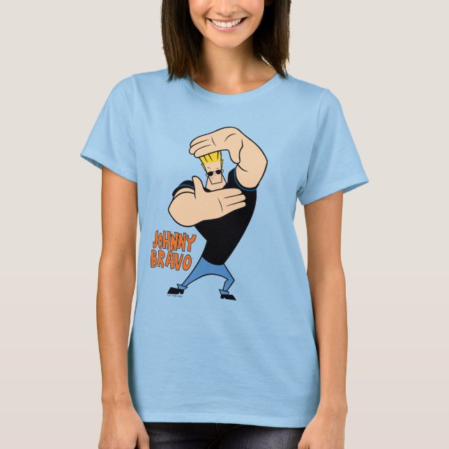Camiseta Johnny Bravo Picture Frame Pose (Frente)