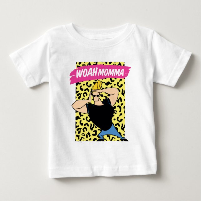 Camiseta Johnny Bravo - Woah Momma (Frente)