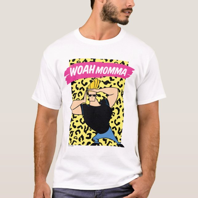 Camiseta Johnny Bravo - Woah Momma (Frente)