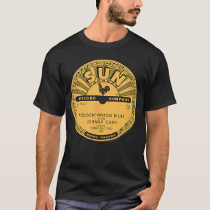 Camiseta Johnny Cash em vinil Folsom Prison Blues Pequeno r