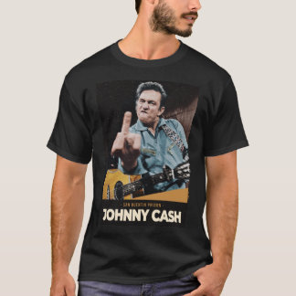 Camiseta Johnny Cash Middle Finger Colored Prison Johnny Ca