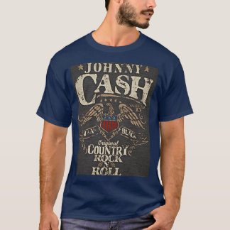 Camiseta Johnny Cash Original Country Rock and Roll engraça