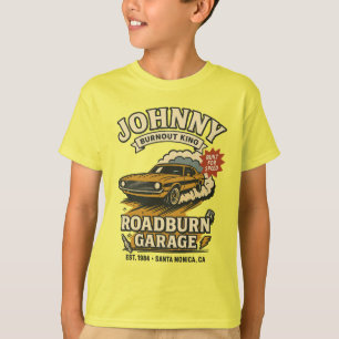 Camiseta Johnny Roadburn - Carro Muscular Retro Burnout