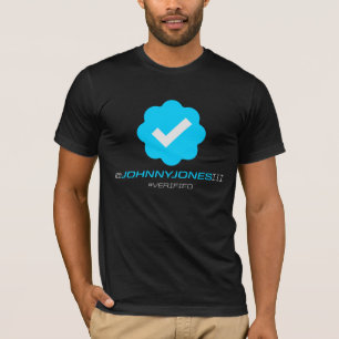 Camiseta @JohnnyJonesIII - verificado - preto
