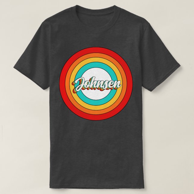 Camiseta Johnsen Name Shirt Vintage Johnsen Circle (Frente do Design)