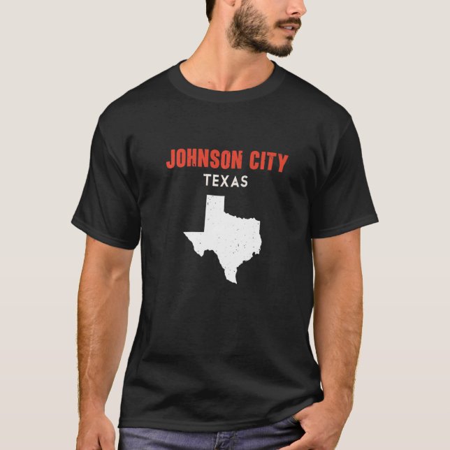 Camiseta Johnson City Texas EUA State America Viagem Texas (Frente)