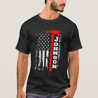 Camiseta Johnson Firefighter Shirt Surname Johnson Family G