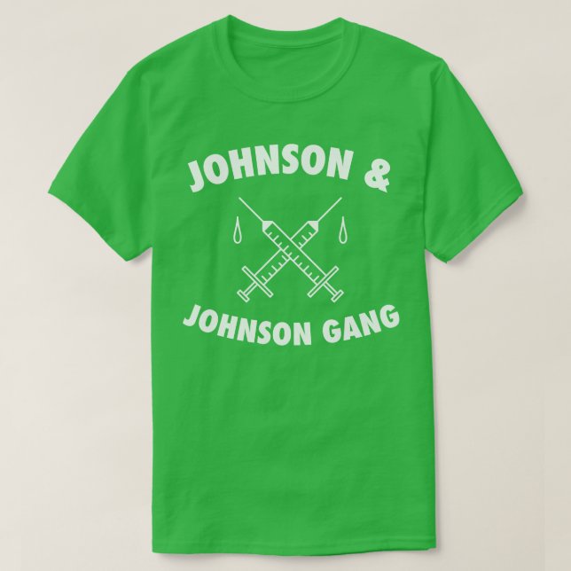 Camiseta Johnson JJ Gang Funny Vacine (Frente do Design)