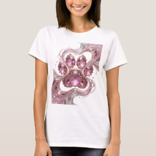 Camiseta Joia cor-de-rosa prateada com arestas vivas ARTE D