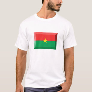 Camiseta Jóia da bandeira de Burkina Faso