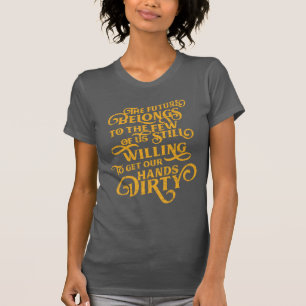 Camiseta Jóia de Ashley Lozano "o futuro" no ouro