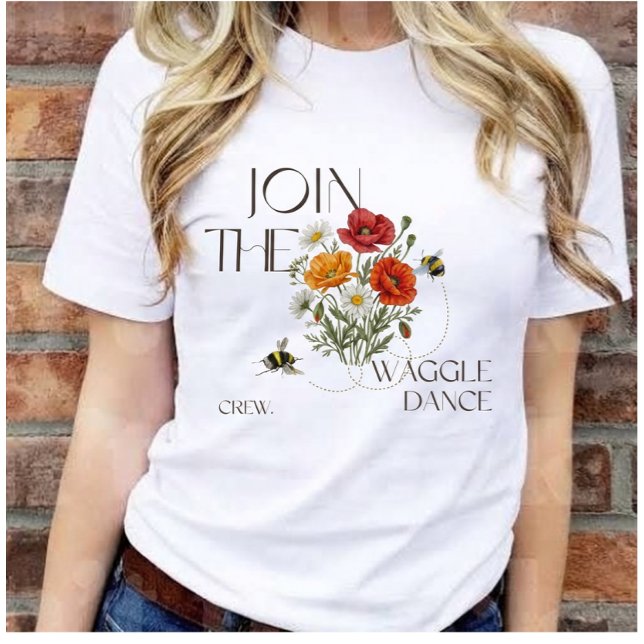Camiseta Join The Waggle Dance Crew  Save The Bees Teacher (Criador carregado)