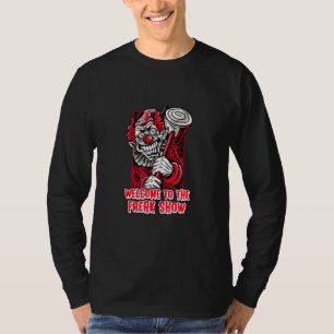 Camiseta Joker Palhaço De Halloween Bem-Vindo Ao Show De Fr
