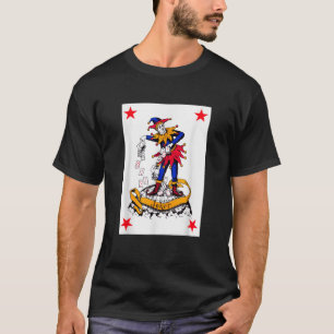 Camiseta Joker Playing Card T Shirt Vintage Red Clowe Poker