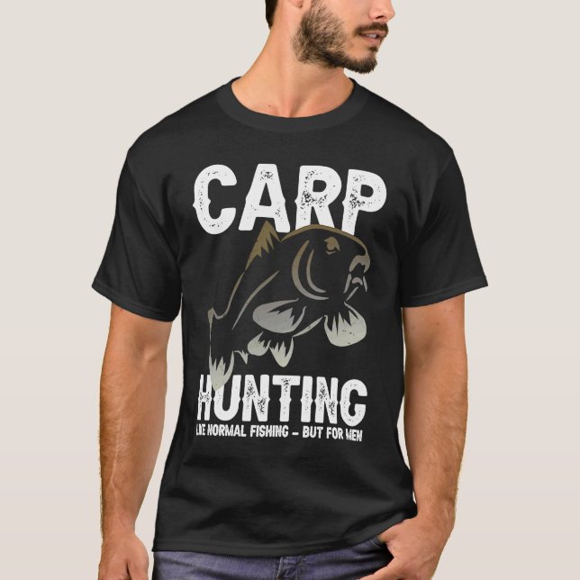 Camiseta Jokes de Pesca de Carpa Comum Boilies Caça (Frente)