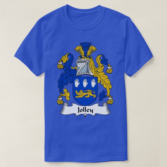 Camiseta Jolley Casaco de Braços Crest 1 (Frente do Design)