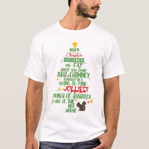 Camiseta Jolliest Bunch of A-hole Árvore de Natal