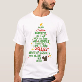 Camiseta Jolliest Bunch of A-hole Árvore de Natal