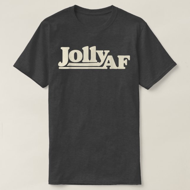 Camiseta Jolly AF bonitinho retro Teto de Natal (Frente do Design)