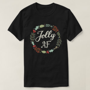 Camiseta Jolly Af Engraçado Adulto Festa de Natal de Humor