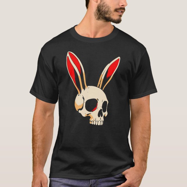 Camiseta Jolly Bunny Roger Rabbit Skull Crossbones Men Wome (Frente)