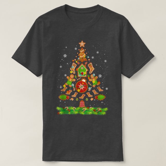 Camiseta Jolly Gingerbread Family Christmas Tree Gingerbrea (Frente do Design)
