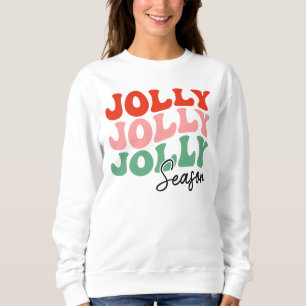 Camiseta Jolly Jolly Jolly Season Retro Holiday Typografia