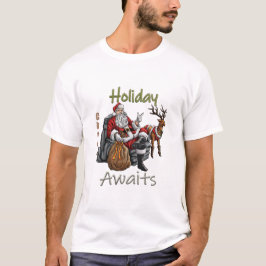 Camiseta "Jolly Papais noeis e Sua Reindeer"