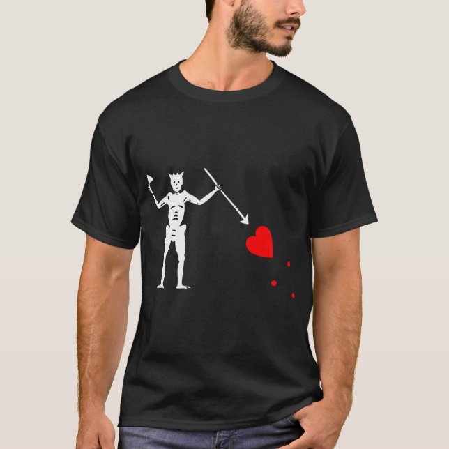 Camiseta Jolly Roger Pirate Flag da Barba Negra (Frente)