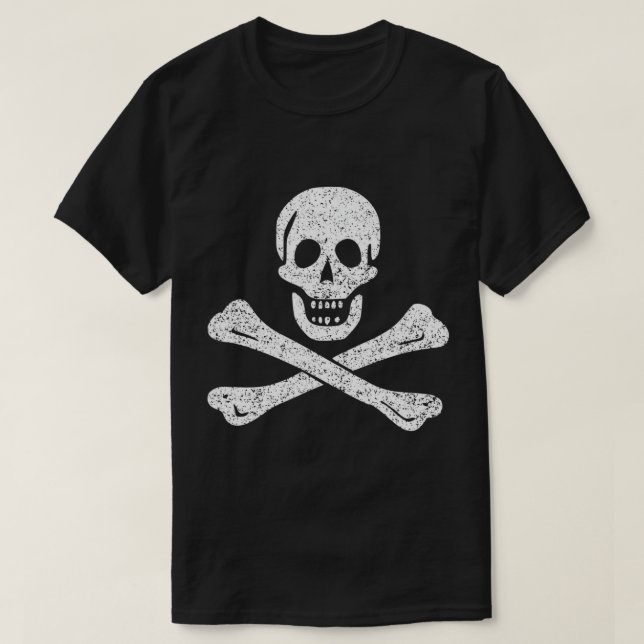 CAMISETA JOLLY ROGER PIRATE FLAG SKULL & CROSS BONES SAM BE (Frente do Design)