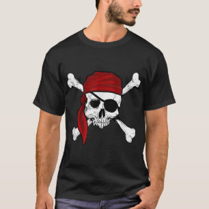 Camiseta Jolly Roger Pirate Pirates Skull E Cross Bones
