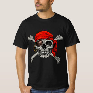Camiseta Jolly Roger Pirate Skull Crossbones Halloween