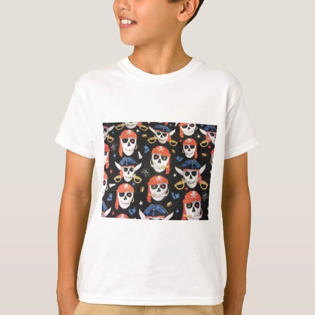 Camiseta Jolly Roger Pirate Skulls (Frente)