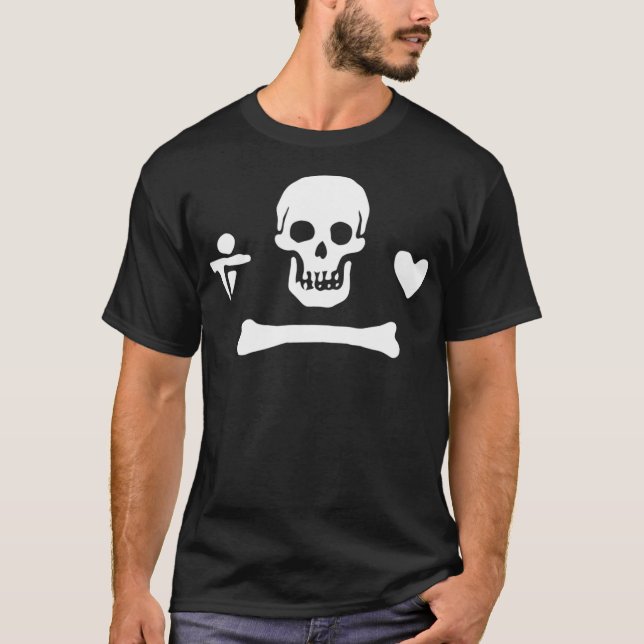 Camiseta Jolly Roger Stede Bonnet Pirate Flag  (Frente)