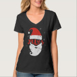 Camiseta Jolly Santa Hat Beard Af Snowflakes Feliz Christma<br><div class="desc">Jolly Santa Hat Beard Af Snowflakes Feliz Natal</div>