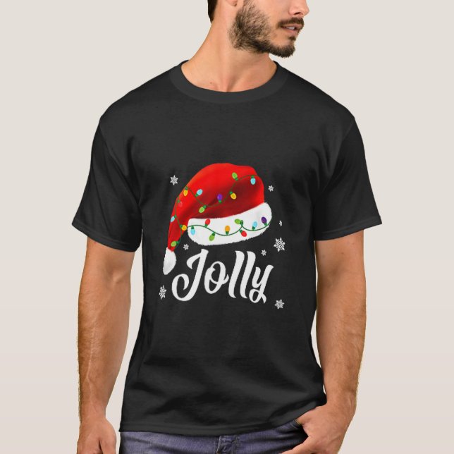 Camiseta Jolly Subtle Minimal Christmas Funny Holiday Party (Frente)