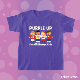 Camiseta JollyKins Adulto Roxo Para Famílias Militares 