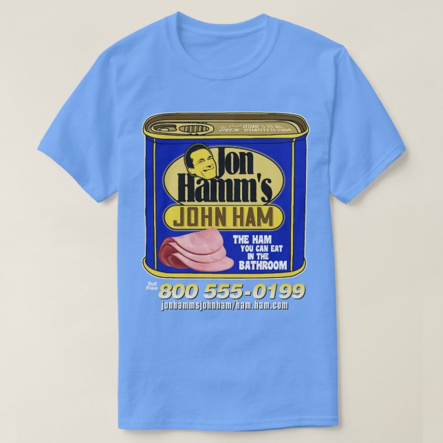 Camiseta Jon Hamms John Ham (Frente do Design)
