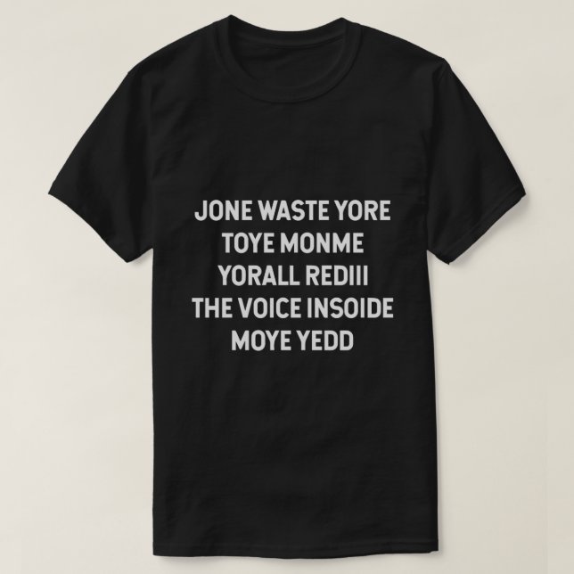 Camiseta Jone desperdiça seu tempo (Frente do Design)
