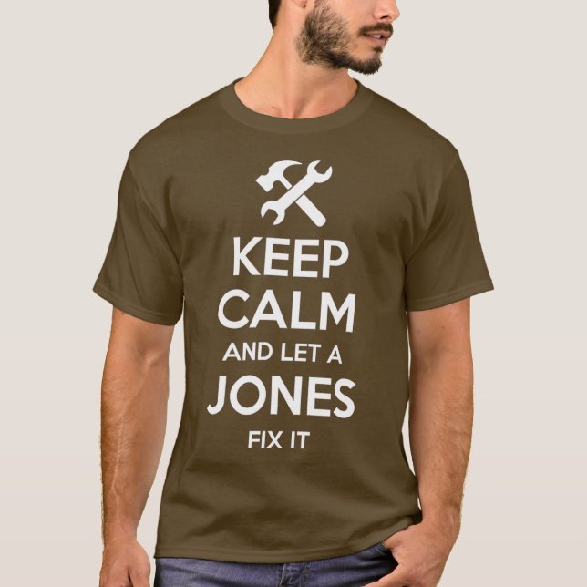 Camiseta JONES Funny Surname Birthday Family Tree Reunião (Frente)