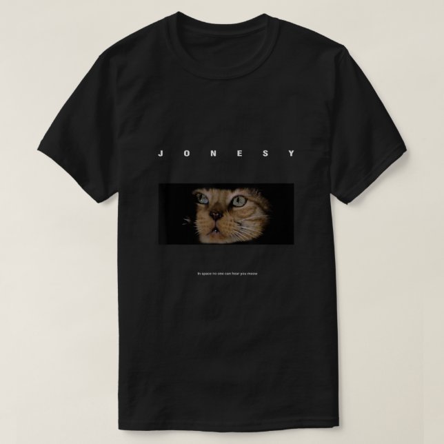 Camiseta Jonesy da Alienígena 1979 No espaço ninguém pode o (Frente do Design)