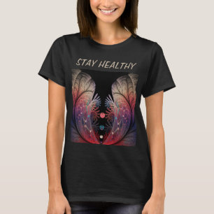Camiseta Jonglage Abstrato Modern Fantasy Fractal Art Text