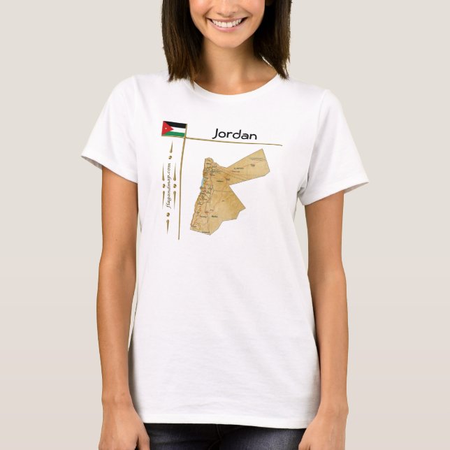 Camiseta Jordan Mapa + Bandeira + Título (Frente)