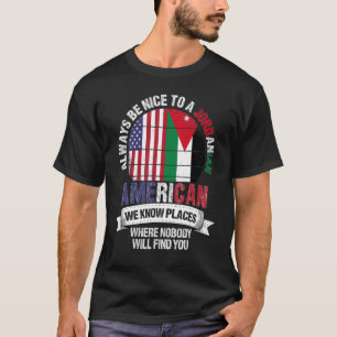 Camiseta Jordano Americano Nós Conhecemos Lugares Onde Fica