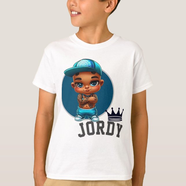 Camiseta jordy de tiki tots N.Z (Frente)
