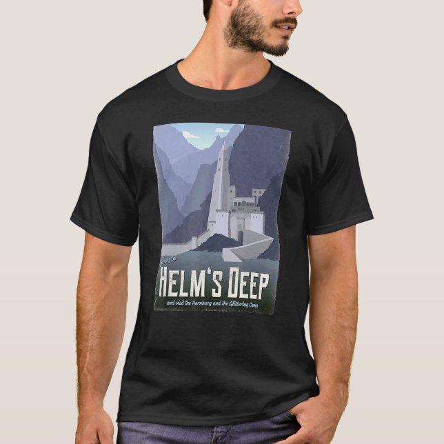Camiseta Jornada até Helm's Deep e Visite Hornburg & Glitte (Frente)