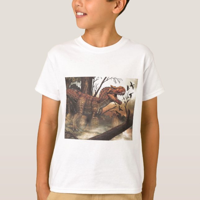 Camiseta Jornada Jurássica: Dinossauro em seu Habitat Natur (Frente)