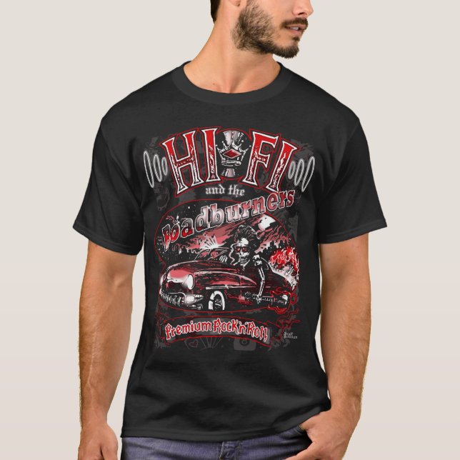 Camiseta Jornal "HI FI & ROADBURNERS" (Frente)