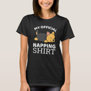 Camiseta Jornal Napping Yorkshire Terrier Dog
